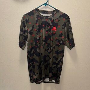 Adidas Men's Short Sleeve Camouflage Tee - Black and Red